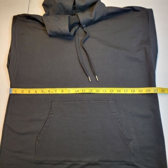 Garnet Hill Hooded French Terry Dress, Black Women's Small - Picture 4 of 11